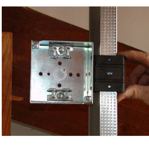 4 Square Junction Bracket Box 2-1/8 Inch Deep MC/BX Connection Points Metal Stud Bracket 52171-MSBX (pack of 50)