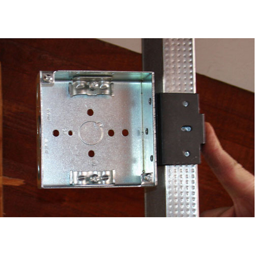 4 Inch Square Junction Bracket Box 2-1/8 Inch Deep Non Metallic Connection Metal Stud Bracket 52171-MSR (pack of 50)