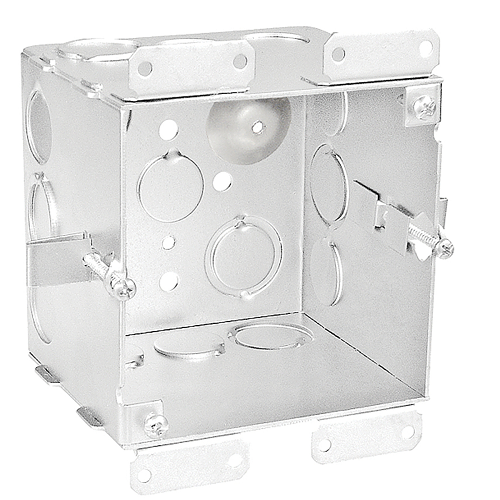 4 Inch Square Cut In Old Work Junction Box 2-1/8 Inch Deep 52171-OW (Pack of 25)