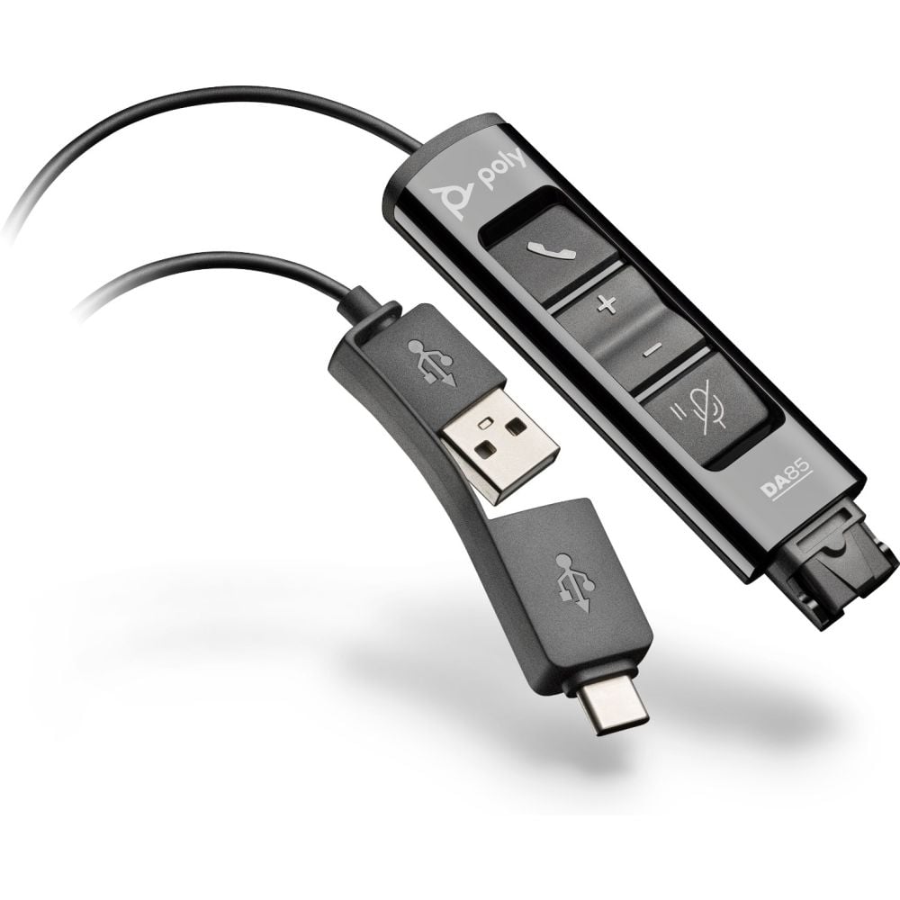 786C7AA - USB to QD Adapter for Poly Headsets, Flexible & Secure