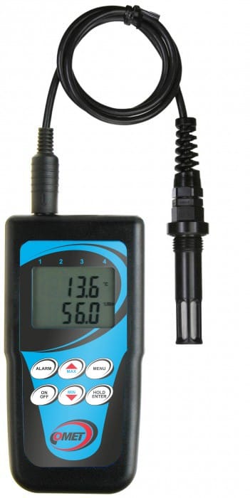 Thermo-hygrometer for compressed air measurement, cable 2 meters