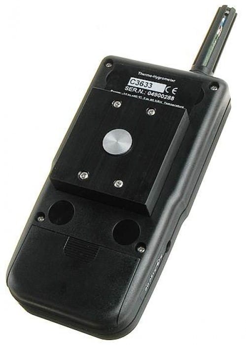 Thermometer-hygrometer with magnetic temperature probe