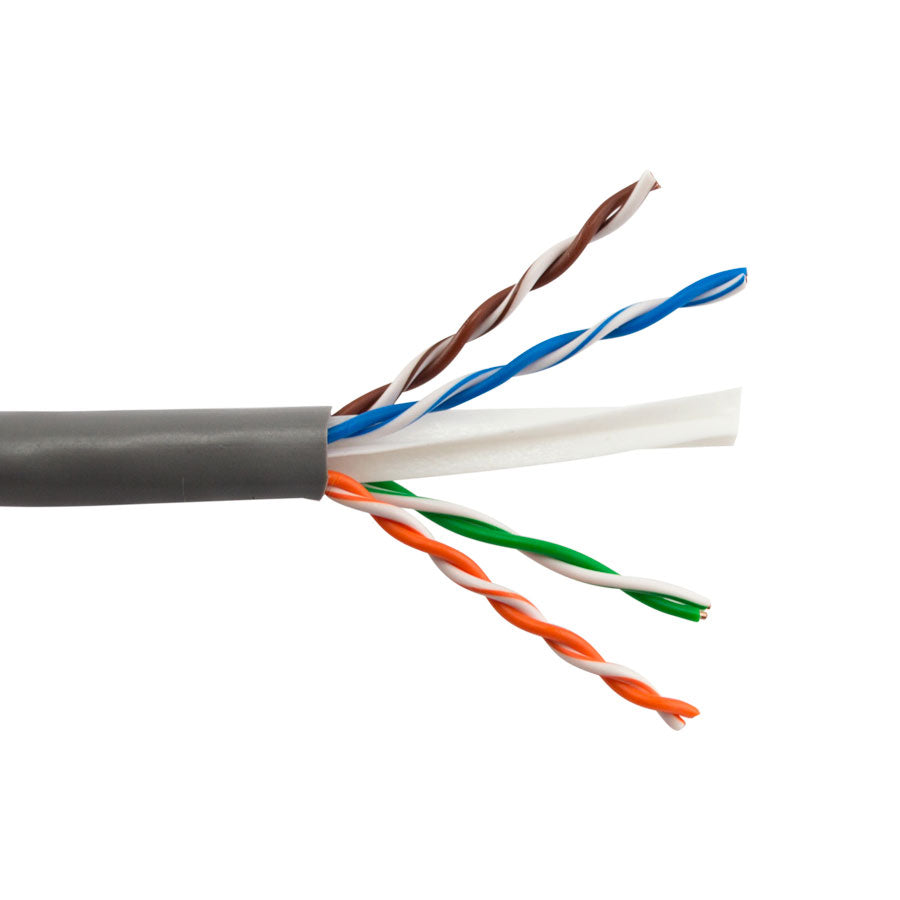 CAT6-GY CAT6 ENHANCED 550 MHz 23AWG SOLID BC, 4PR, UTP, ANSI/TIA 568.2-D, ISO/IEC 11801 CLASS E, UL CMR, PVC JKT- GRAY- 1000FT/305M BOX