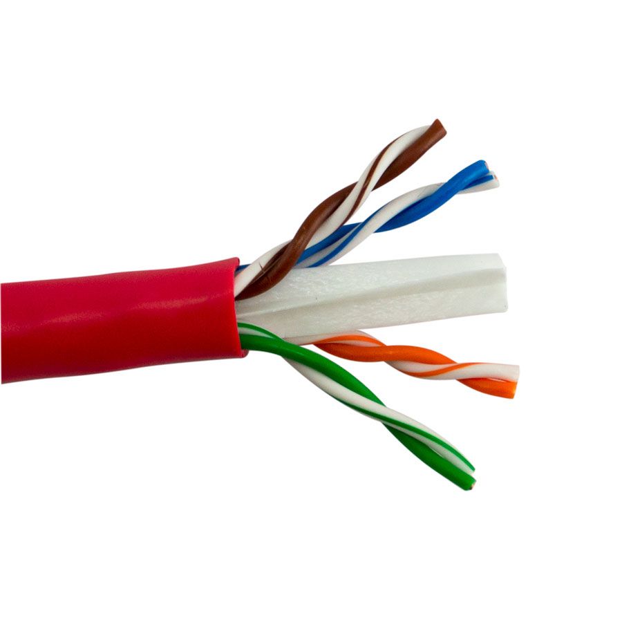 CAT6-RD-ETL CAT6 ENHANCED 550MHz 23AWG SOLID BC 4PR, UTP, ANSI/TIA 568.2-D, CMR ETL, PVC JKT- RED- 1000 FT BOX