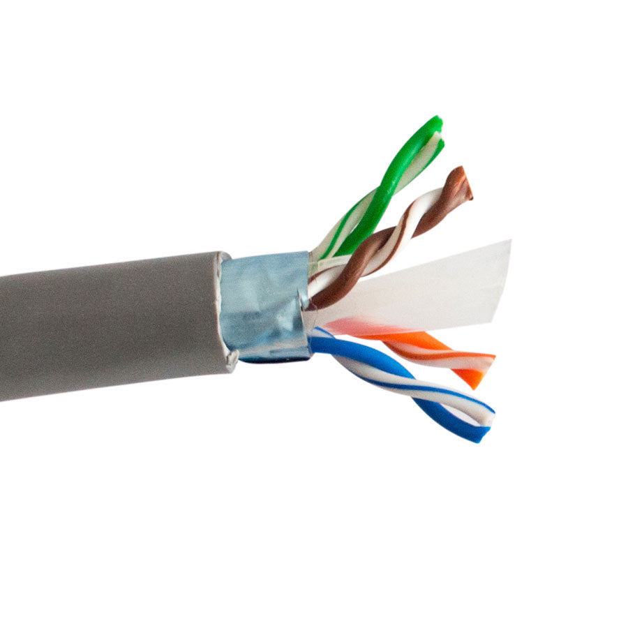 CAT6SH-GY CAT6 SHIELDED F/UTP- ENHANCED 550MHz 23AWG SOLID BC, 4PR, F/UTP, ANSI/TIA 568.2-D, ISO/IEC 11801 CLASS E, UL CMR, PVC JKT- GRAY- 1000FT/305M SPOOL