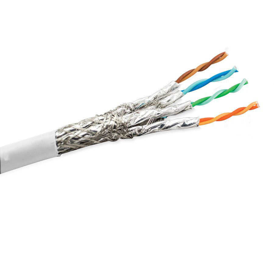CAT7A-WT CAT7A – 10GBaseT 1200 MHz 23AWG Solid BC, 4PR, S/FTP, ANSI/TIA 568.2-D, ISO/IEC 11801 Class Fa, IEEE 802.3bt, UL CMR, Jacket -1000FT/305M Spool