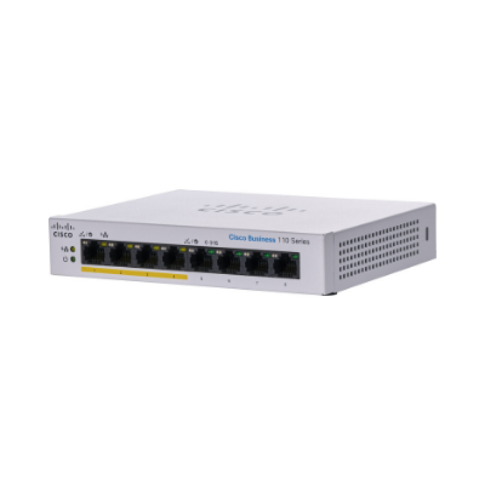 CBS110-8PP-D-NA - 8-Port Cisco Unmanaged Switch for Small Business Connectivity