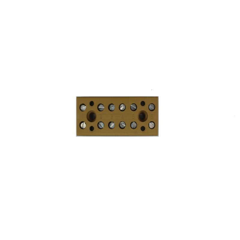 0625220000 - 12-Connection 4mm² Terminal Strip, Yellow, 32A, 400V (Pack of 50)
