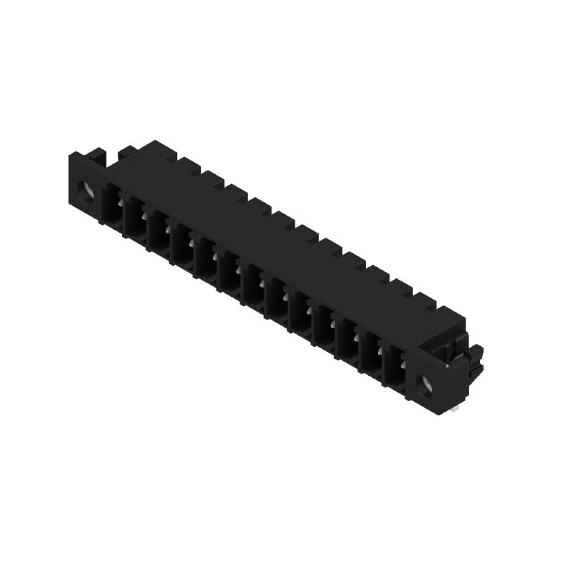 1863840000 - 3.81mm 13-Pole Black PCB Connector with Solder Flange (Pack of 50)