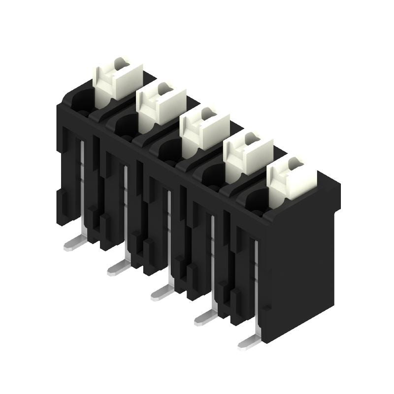 1473640000 - 5-Pole 5mm Push-In Terminal Board, 180° Black (Pack of 180)