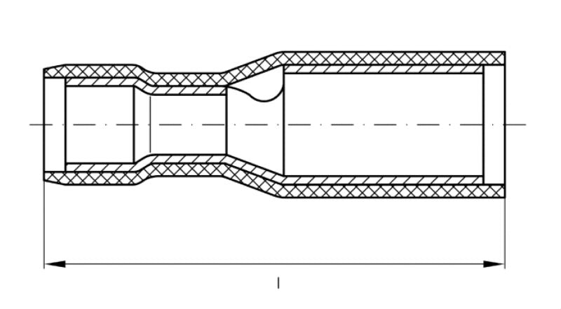1492020000 - Red Insulated Cable Lug for 0.5mm² to 1mm² Wires (Pack of 100)