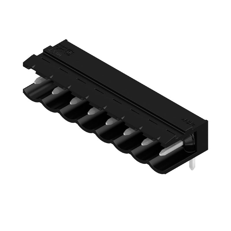 1626040000 - 8-Pole 5mm Male PCB Connector with 90° Angle (Pack of 50)
