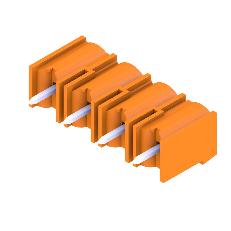 1048890000 - 7.62mm Orange PCB Male Header Connector with 4 Poles (Pack of 100)