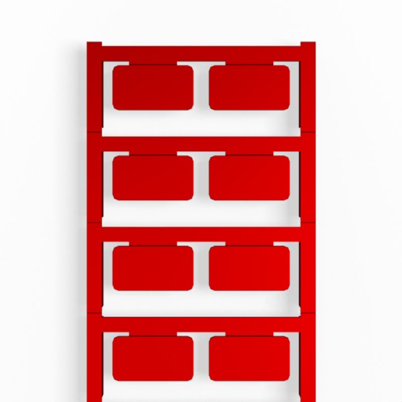 1288330000 - Red Polyamide Device Marker, 15x27mm, Double-Sided Adhesive (Pack of 80)