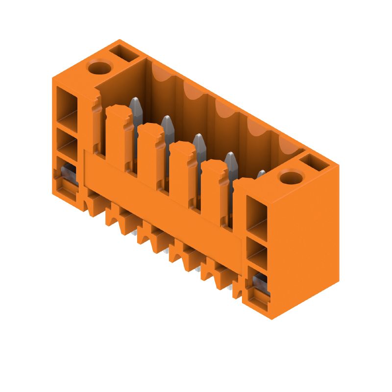 1607530000 - 3.50mm Orange 5-Pole PCB Connector, 180° Flange Type (Pack of 50)