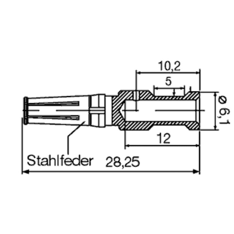 1682290000 - CM 3 Female Heavy-Duty Crimp Connector, Max 6mm² (Pack of 100)