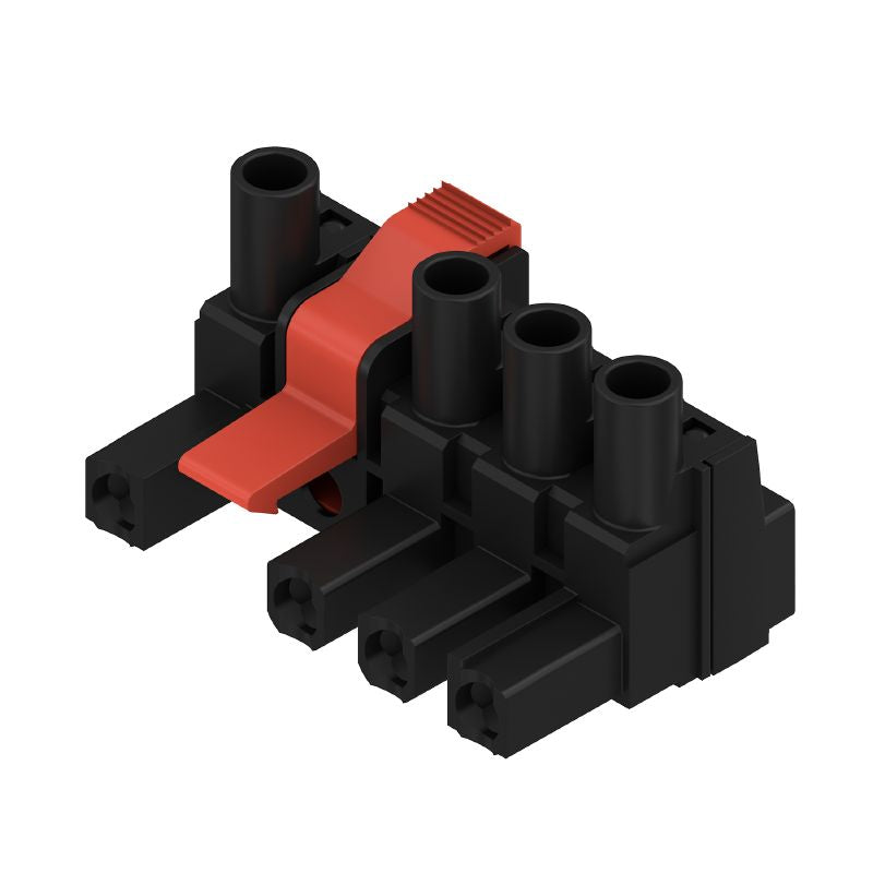 1081820000 - 7.62mm Female Plug Connector, 4 Poles with Clamping Yoke (Pack of 40)