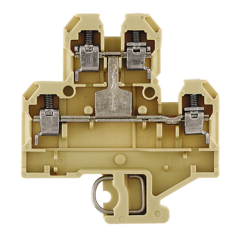 0590260000 - Beige Yellow Multi-Tier Terminal, 4 Connections, Screw Connection (Pack of 25)