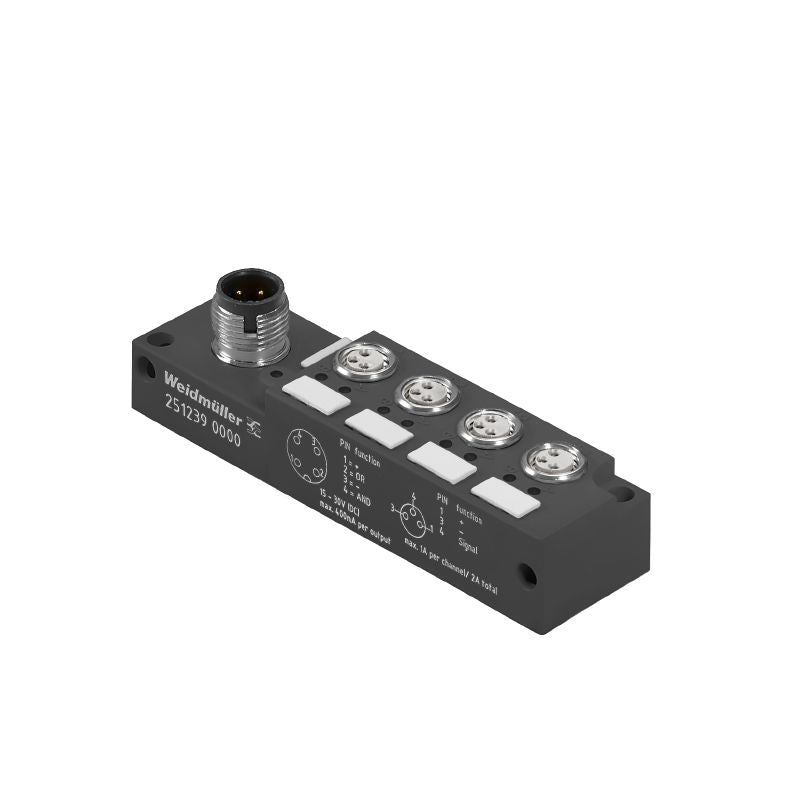 2512390000 - SAI-04L Electrical Component with M12/M8 Connections, 500mA Capacity