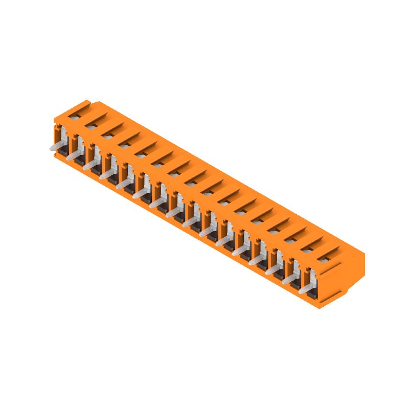 1234120000 - 5mm Angled Circuit Board Terminal, 16 Poles, 3.5mm Pins (Pack of 18)