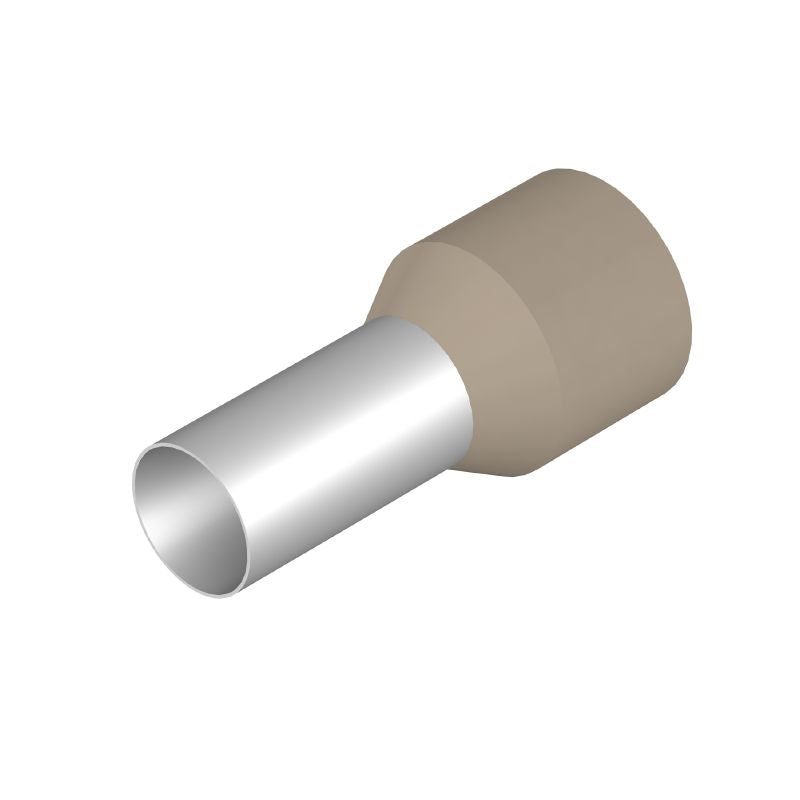 0317200000 - Beige 35mm² Wire-End Ferrule with 12.7mm Collar (Pack of 50)