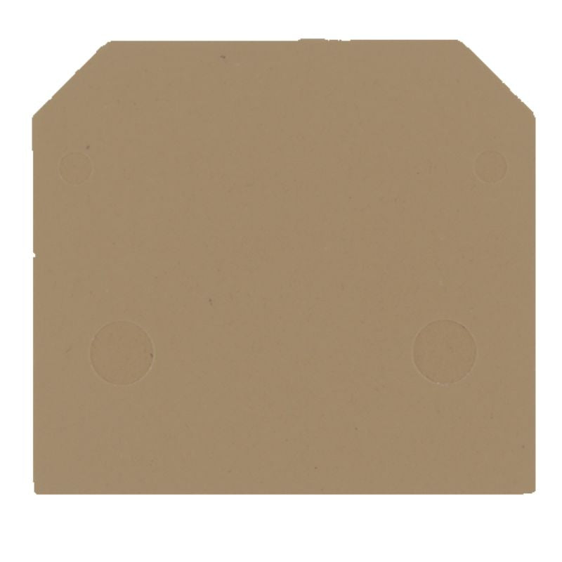 0105100000 - Dark Beige 40mm Snap-On End Plate for Terminals (Pack of 20)