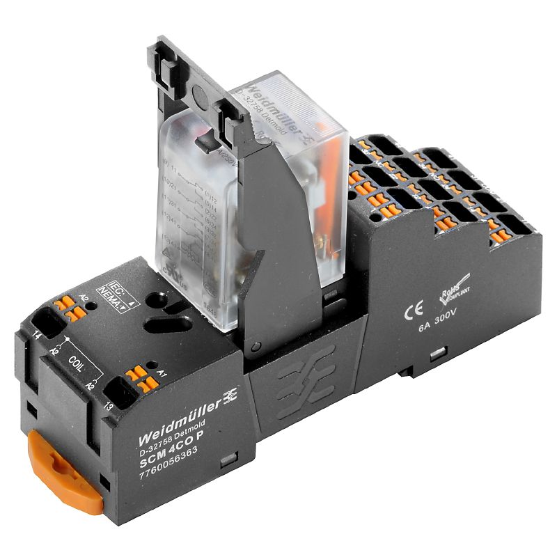 2576090000 - 24V AC Relay Module with 4 Gold-Plated Contacts (Pack of 10)