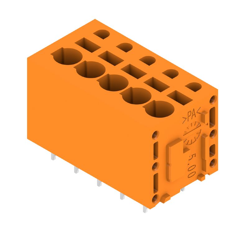 1330470000 - 5-Pole PCB Terminal 5.00mm, 3.5mm Solder Pin, Orange (Pack of 55)