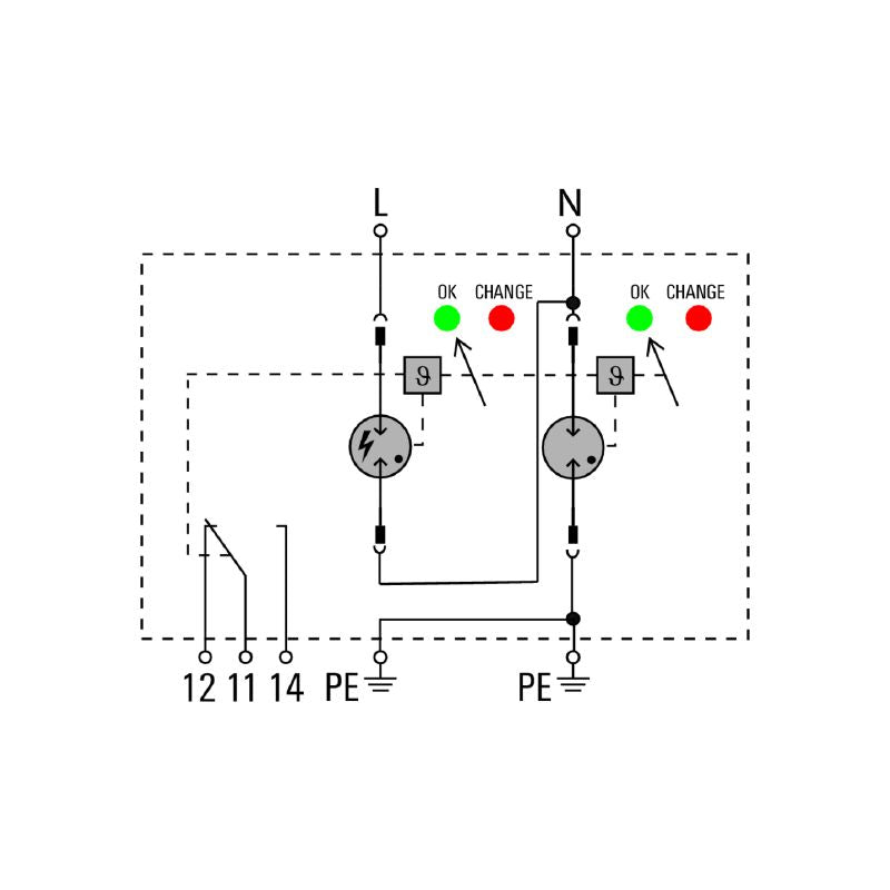 2726700000 - Low Voltage Surge Arrester with Remote Contact, ROHS Compliant