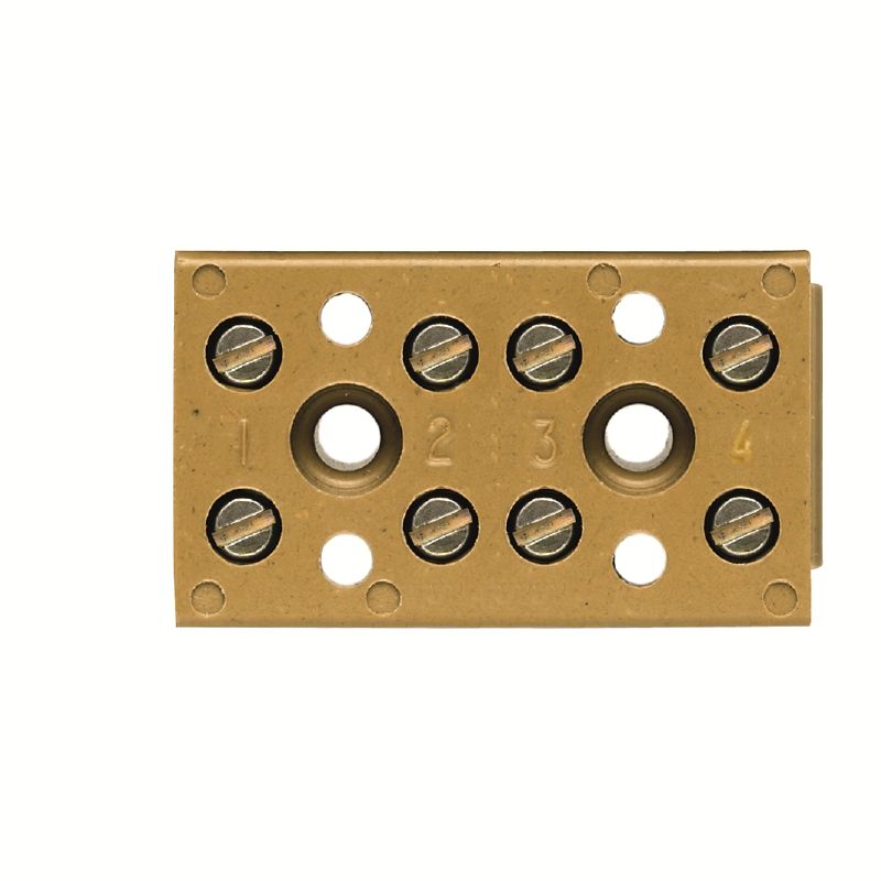 0625120000 - BK 4 CRN 32A Terminal Strip, 8 Connections, Yellow (Pack of 100)