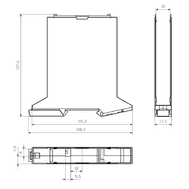 1378000000 - Modular 17.5mm Black Housing for OMNIMATE Series (Pack of 12)