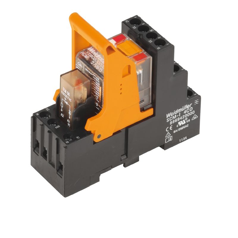 2052510000 - 230V AC Relay Module with 4 Changeover Contacts & Test Button (Pack of 10)