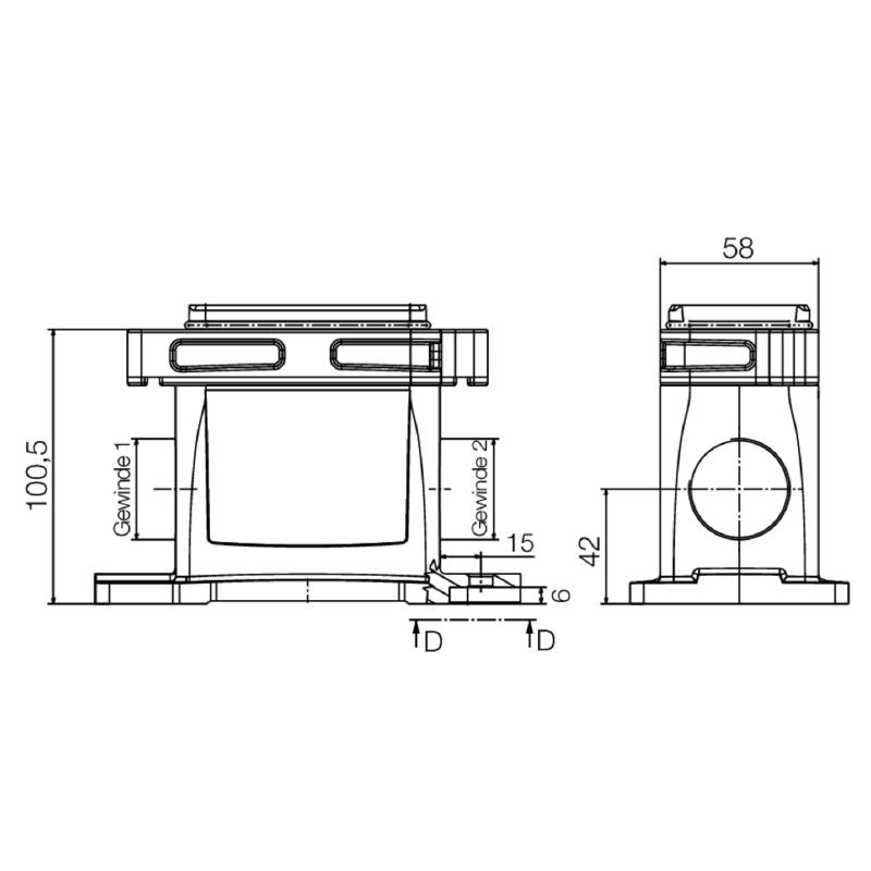 1081180000 - HDC IP68 Enclosure M20 3 Size with Clamping Yoke