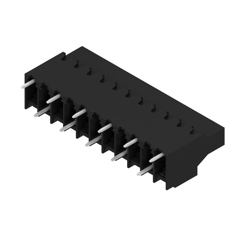 1356940000 - 11-Pole PCB Terminal, 6.35mm Spacing, Black Solder Pins (Pack of 24)