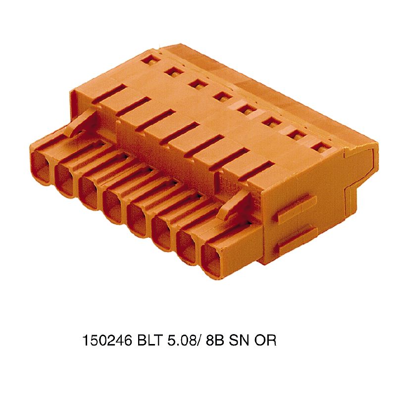 1502460000 - 5.08mm Female PCB Connector with 8 Poles, 180° Angle (Pack of 42)