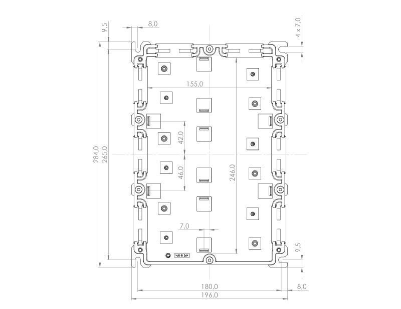 2632810000 - Black FieldPower Enclosure 196x284x42mm, IP65 Rated