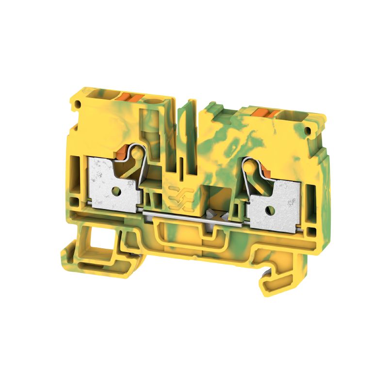 1991810000 - 6mm² Push-in Terminal for TS 35 Rail, Green/Yellow (Pack of 50)