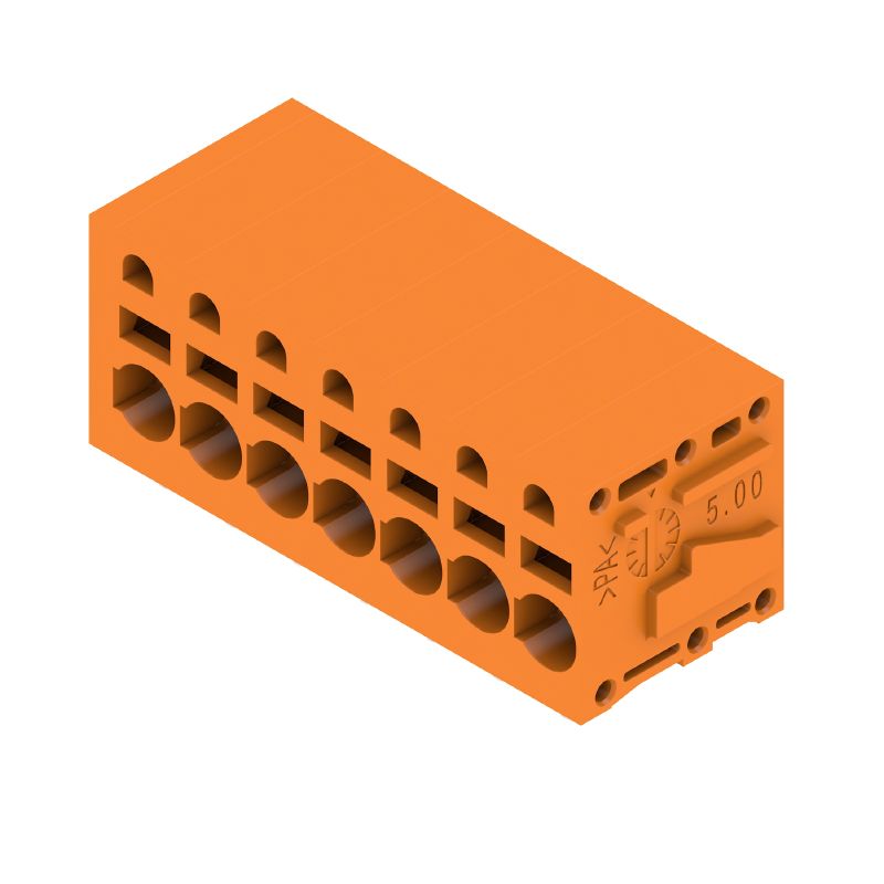 1332020000 - 5.00mm PCB Terminal, 7 Poles, Orange, 3.5mm Solder Pin (Pack of 40)