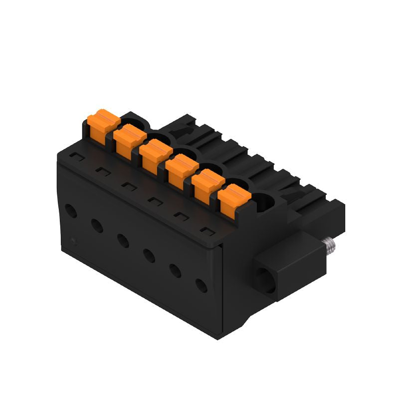 1000260001 - 5.08mm 6-Pole PCB Connector with 90° Push-In Design (Pack of 42)