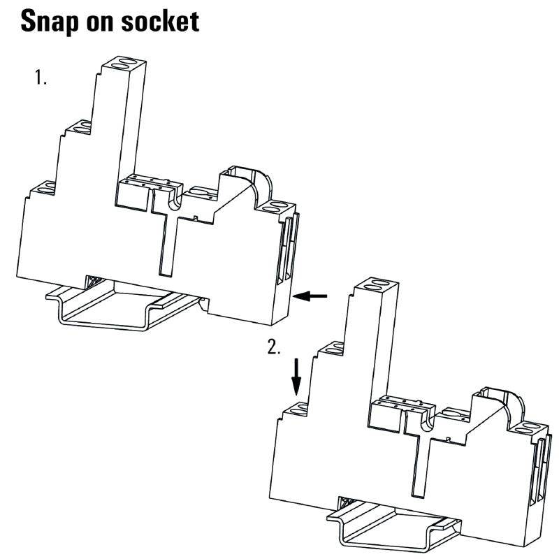 8869470000 - SRC-I Relay Socket with 1 CO Contact, 12A Rating (Pack of 10)