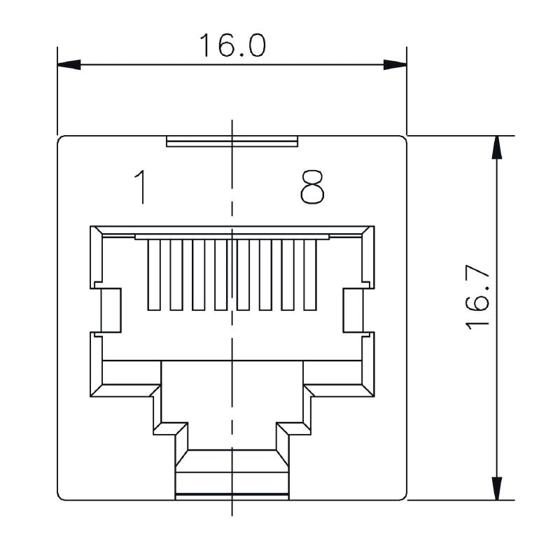 2562970000 - Cat. 5 PCB Modular Jack, 180° Angle, RoHS Compliant (Pack of 200)