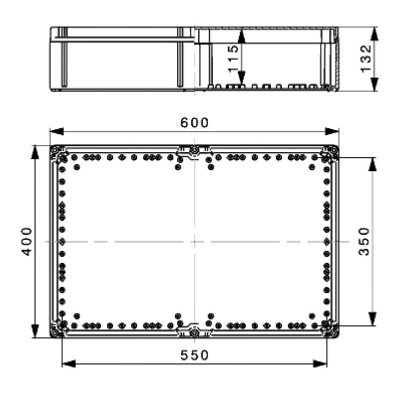 9535810000 - Light Grey 400x600mm Polycarbonate Empty Enclosure