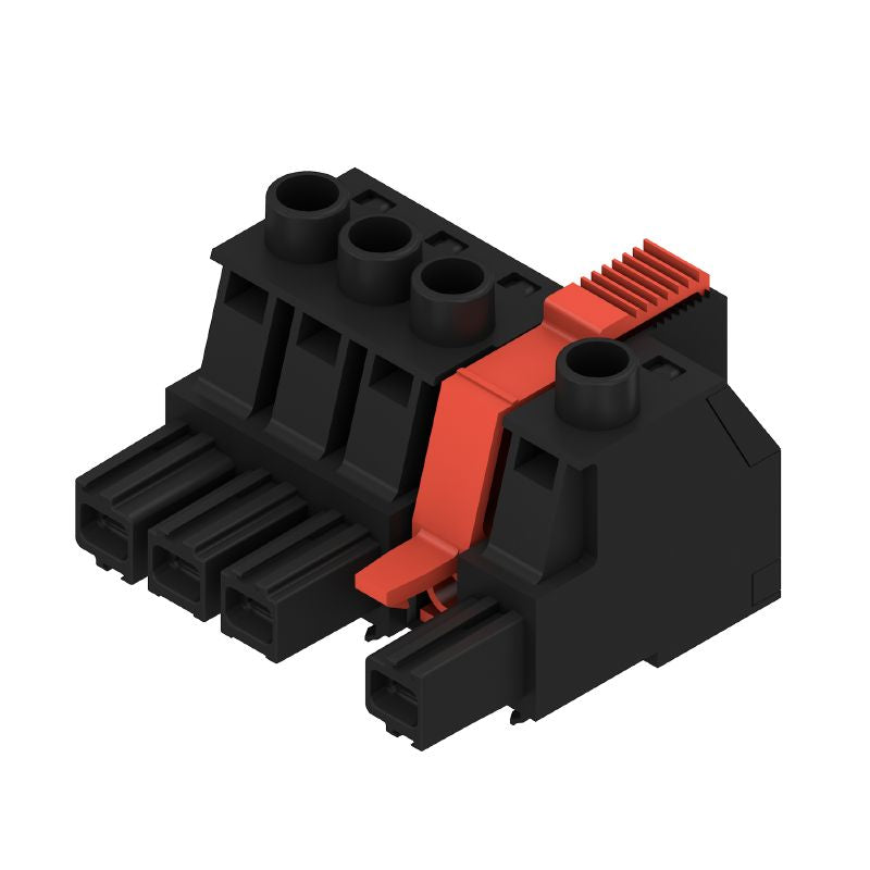 1254950000 - 10.16mm Female PCB Connector, 4 Poles, 180° Angle (Pack of 18)