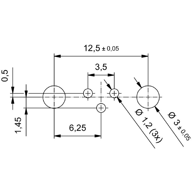 2423430000 - M8 3-Pole Nickel-Plated Plug Connector with M10 Mounting (Pack of 25)