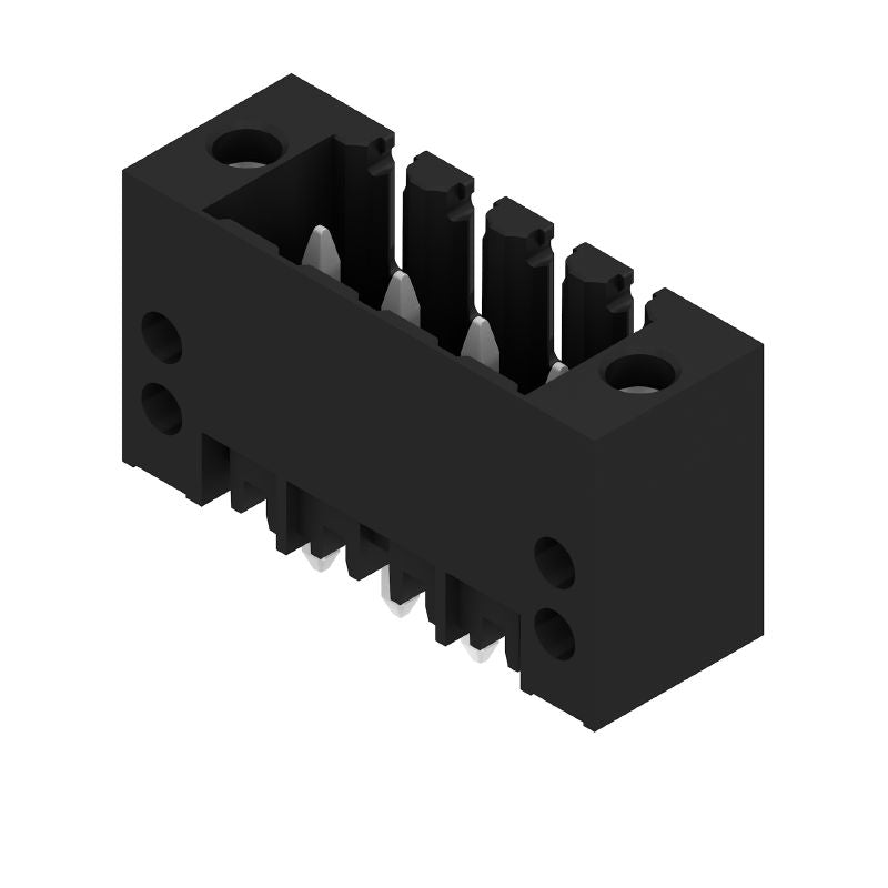 1842790000 - 3.50mm Black Male PCB Header Connector, 4 Poles, 180° Elbow (Pack of 84)