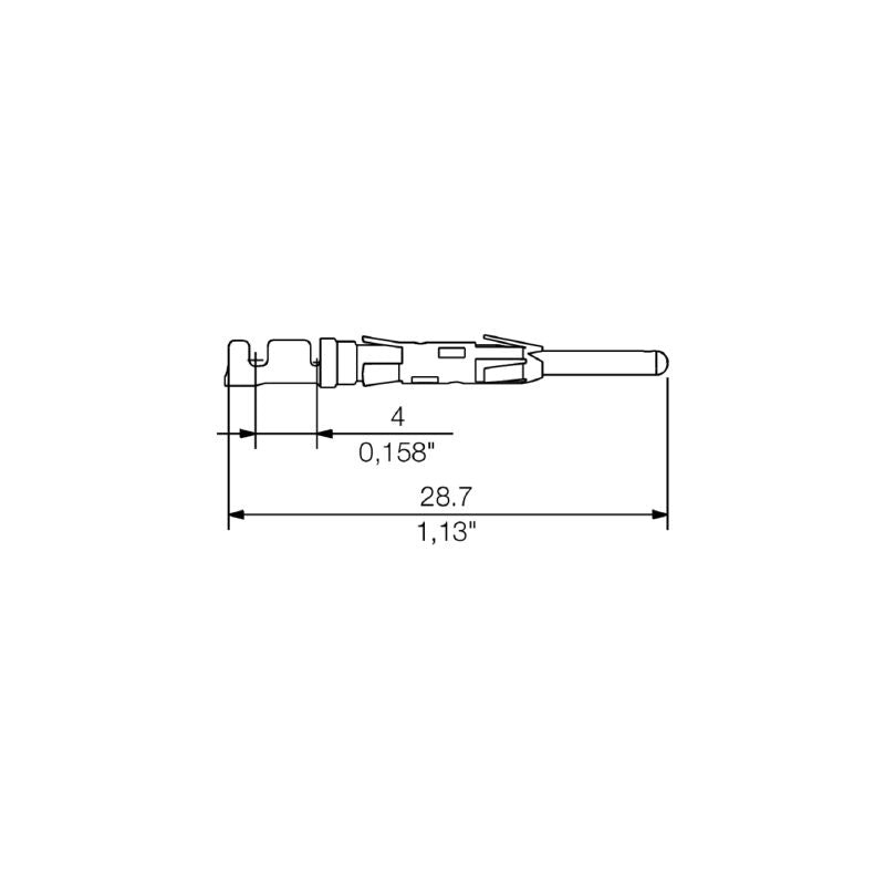 1565790000 - Gold-Plated PCB Connector with Crimp Contacts, 1.5 mm² Max (Pack of 5000)