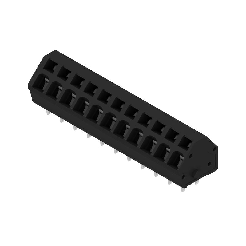1811930000 - 11-Pole 5mm PCB Terminal with 135° Pins and Tension-Clamp (Pack of 100)