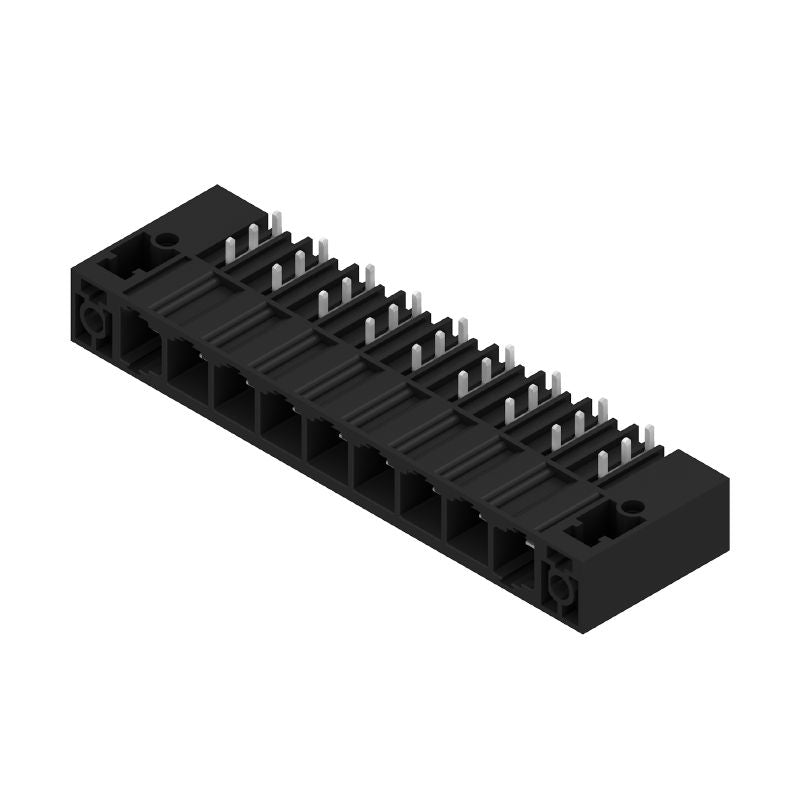 1851190000 - 10.16mm 9-Pole Male Header PCB Connector with Elbow Flange (Pack of 12)