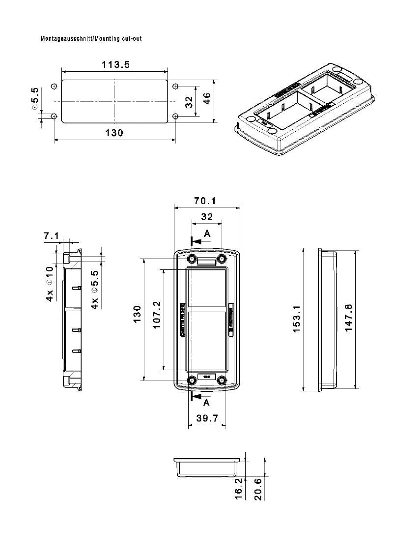 2583720000 - IP66 Cable Entry System, 70mm x 153mm x 19.6mm