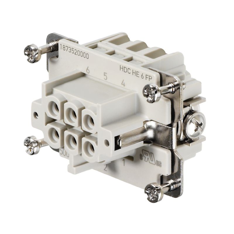 1873520000 - 6 Pole PUSH IN Female Connector, 500V, 24A